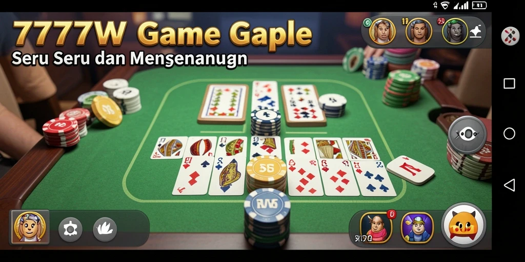 Tampilan menarik dari gameplay Gaple 7777W yang mengasyikkan.