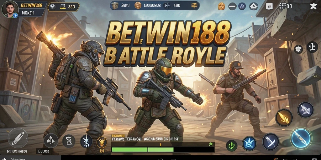 Tampilan gameplay seru dalam pertarungan Battle Royale BETWIN188.