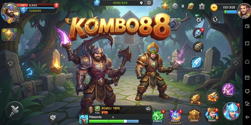 Tangkapan layar permainan KOMBO88 dengan aksi RPG yang mendebarkan.