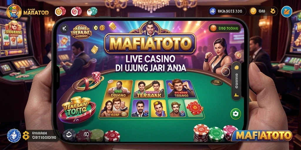 Gameplay Live Casino MAFIATOTO dengan dealer langsung yang interaktif.