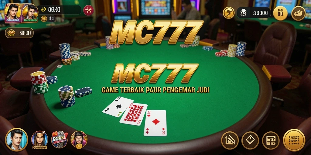 Tampilan gameplay seru di MC777, nikmati Poker langsung.