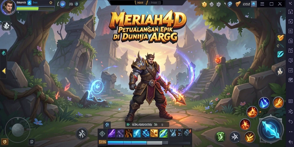 Tampilan permainan <strong>MERIAH4D</strong> yang memukau dengan pertarungan epik dan dunia luas.