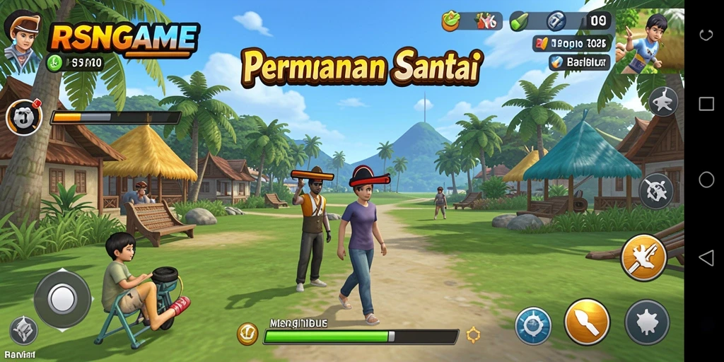 Screenshot RSNGAME menampilkan gameplay santai yang menyenangkan.