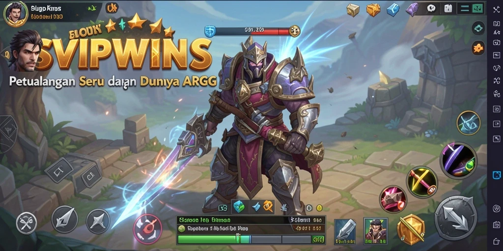 Screenshot gameplay ARPG yang menunjukkan aksi seru dalam SVIPWINS.